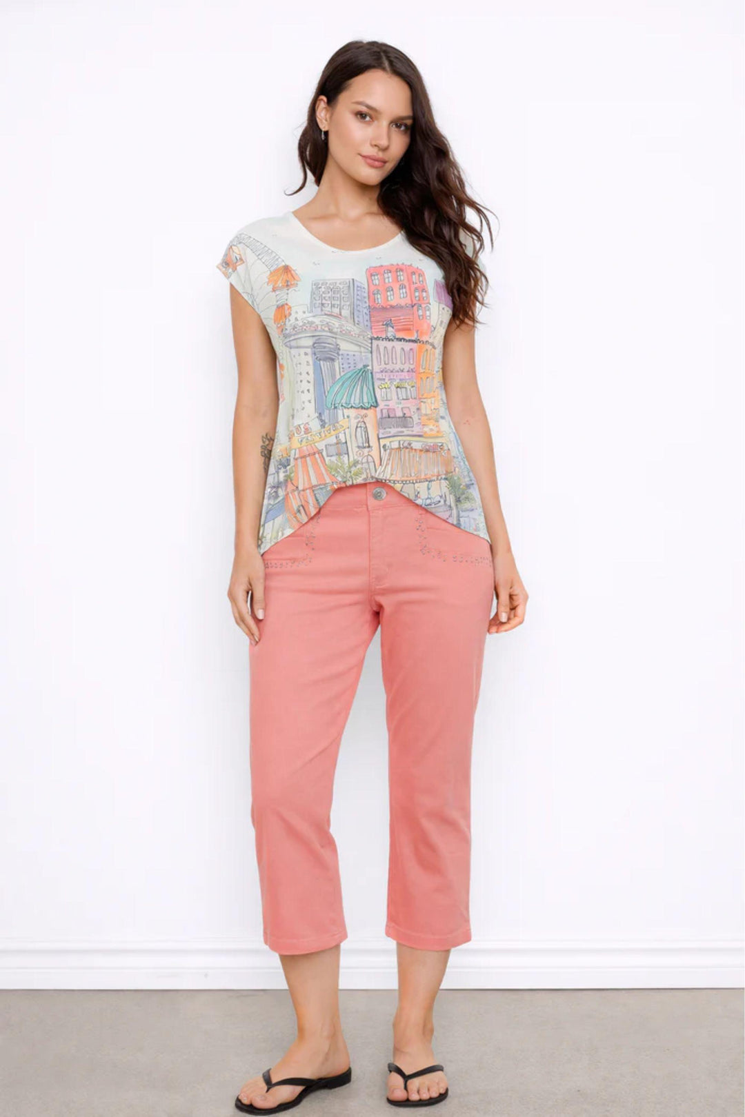 DOLCEZZA TOP CITY PRINT TOP - 26761