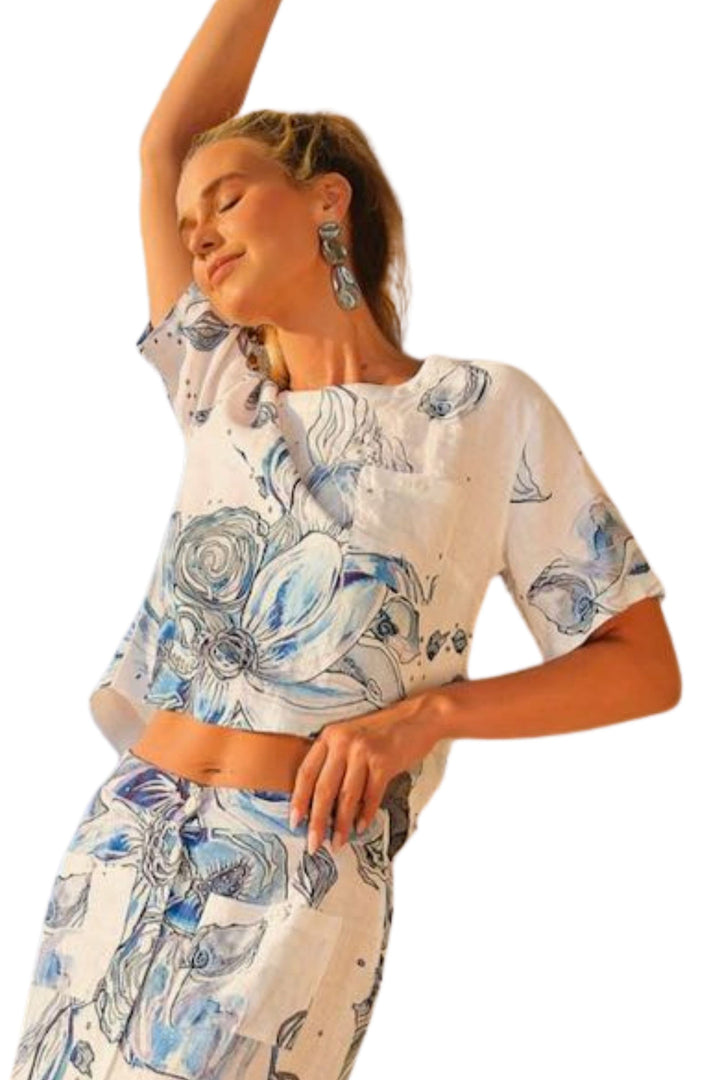 DOLCEZZA TOP LINEN TOP - 26650