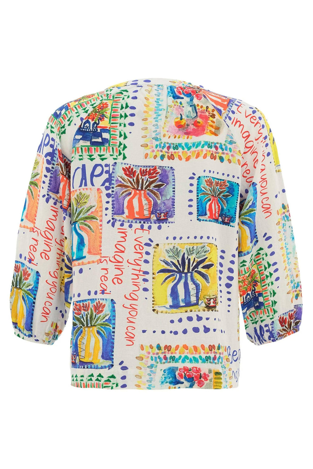 DOLCEZZA TOP PRINTED V-NECK - 26624