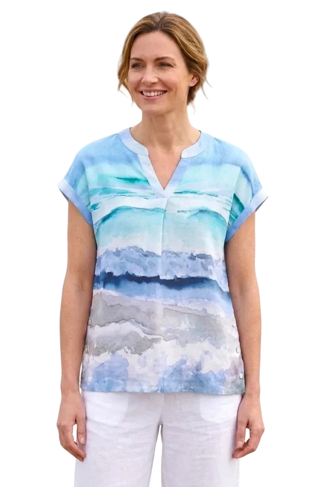 DOLCEZZA TOP V-NECK TOP - 26619