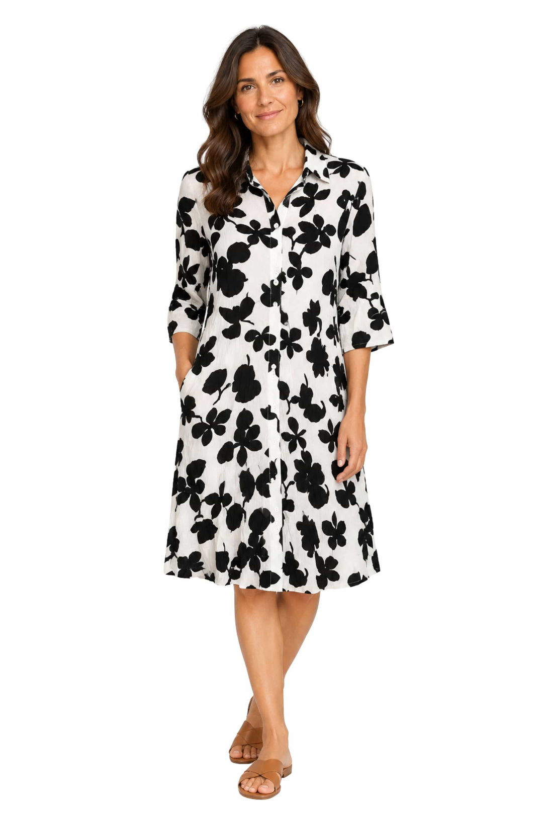 DRESS ADDICT DRESS BLACK / S JAL BUTTON DOWN DRESS - JAL-A