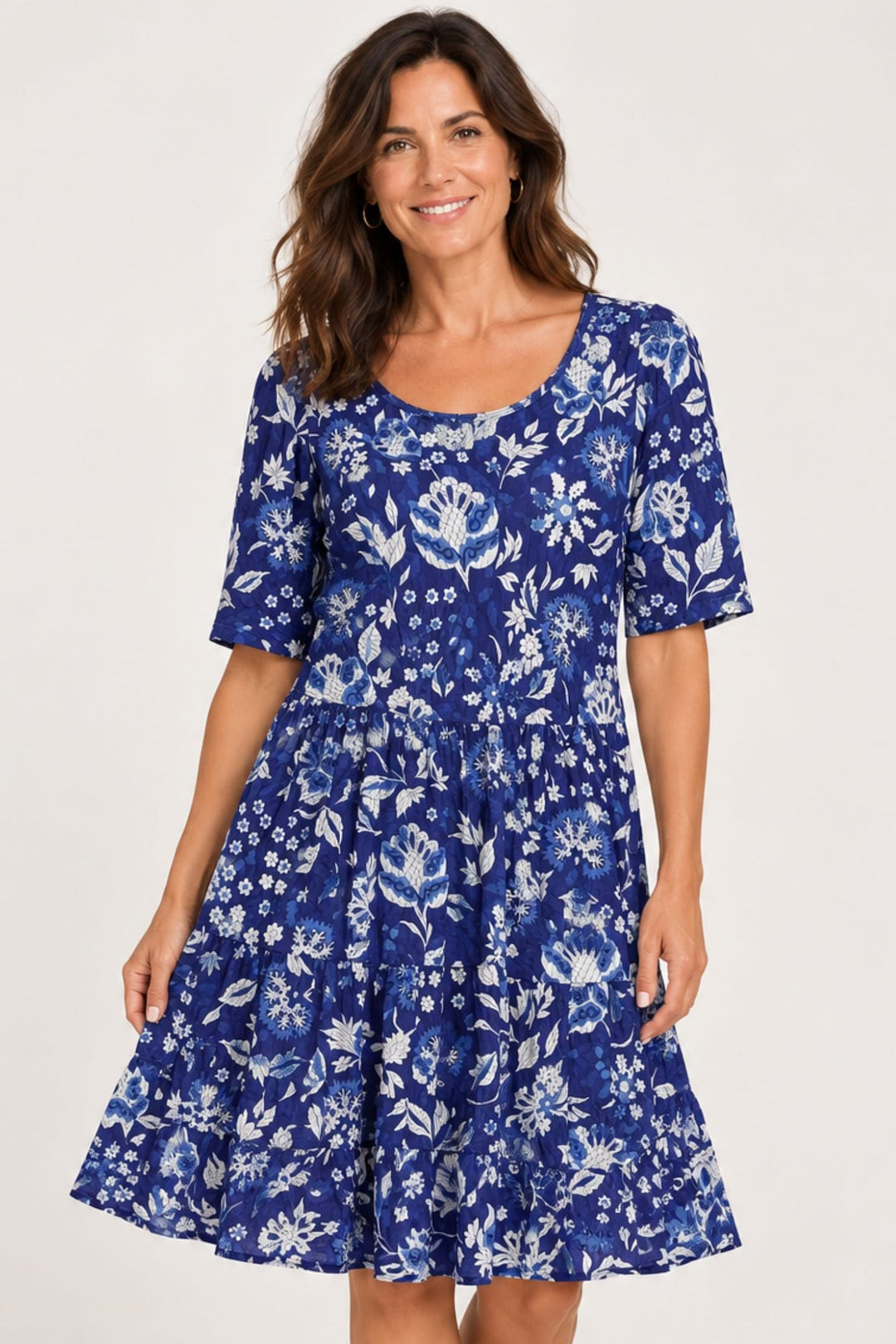 DRESS ADDICT DRESS BLUE / S JESS SCOOP NECK DRESS - JESS-A