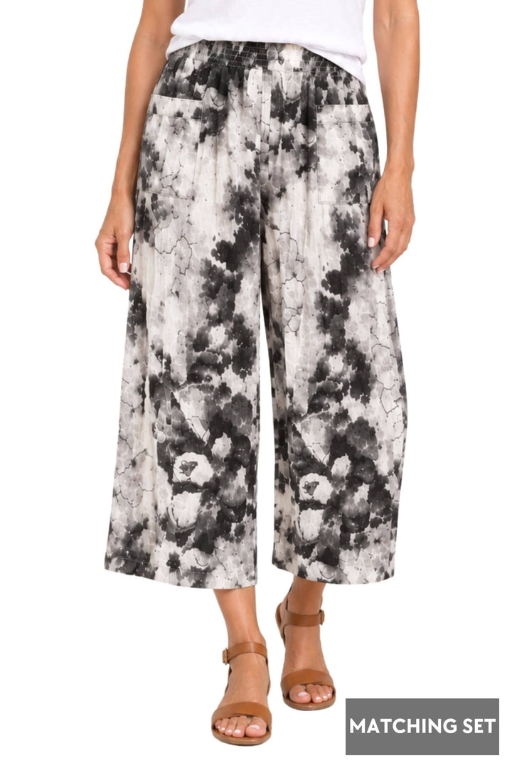 DRESS ADDICT PANTS S / WHITE JIM COTTON PRINT PANT - JIM-A