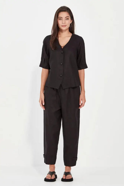 ELENA PANT - 9725BR 8 / BLACK PANTS