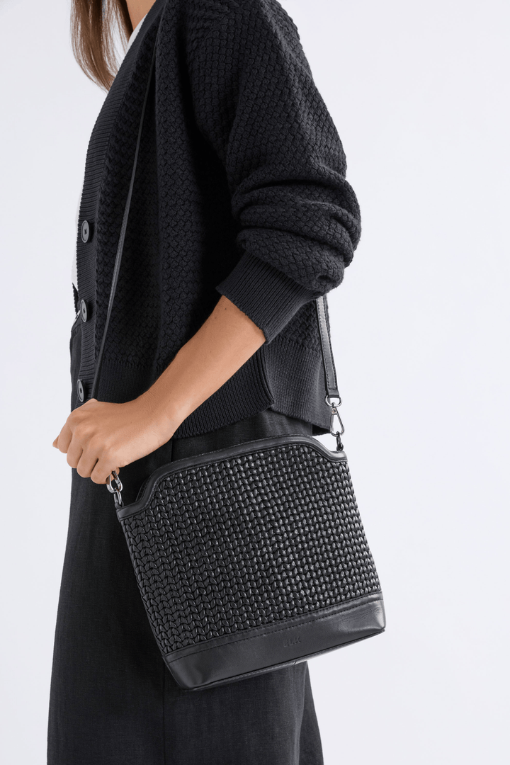 ELK BAG BLACK LEDDE CROSSBODY - L0259
