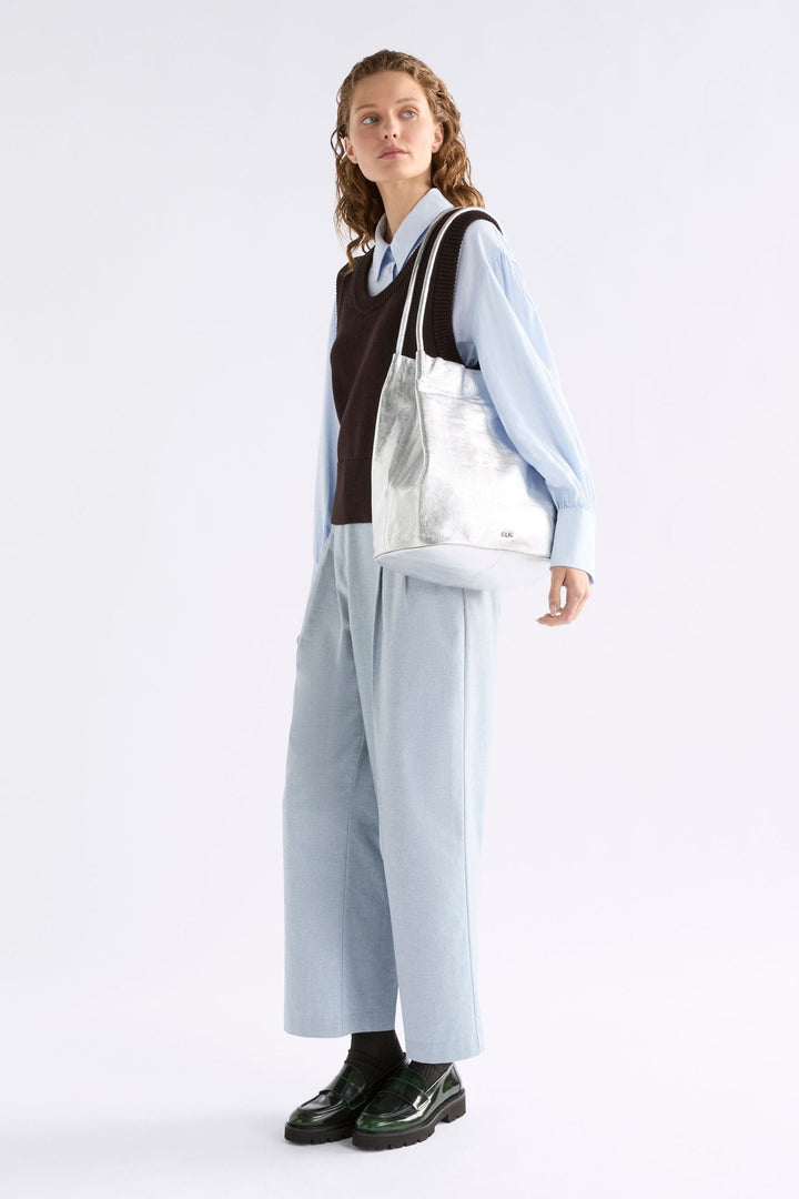 ELK BAG SILVER ORSA METALLIC HANDBAG - L0239