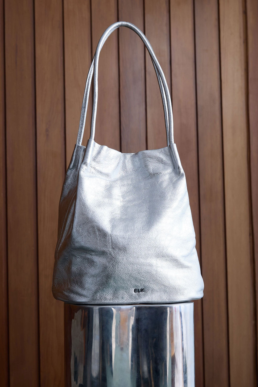 ELK BAG SILVER ORSA METALLIC HANDBAG - L0239