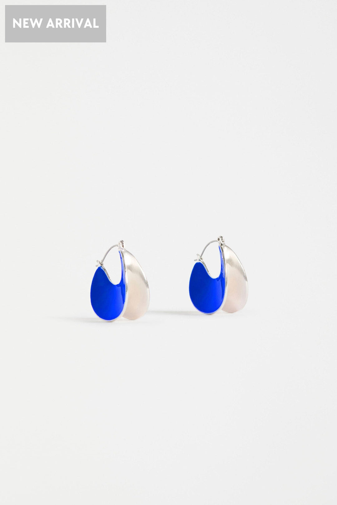 ELK JEWELLERY BLUE APENN LARGE HOOP EARRING - E0556