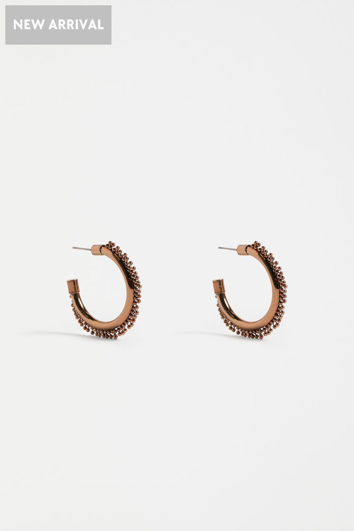 ELK JEWELLERY BRONZE SATTA HOOP EARRING - E0573