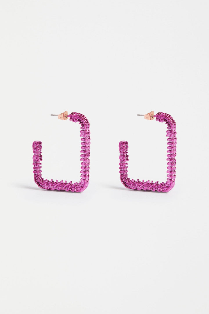 ELK JEWELLERY FUCHSIA HIVA LARGE HOOP EARRING - E0630