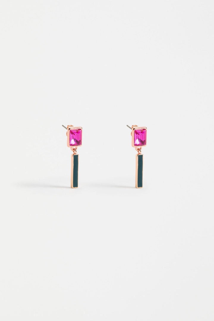 ELK JEWELLERY FUCHSIA IVAL SHORT DROP EARRING - E0546