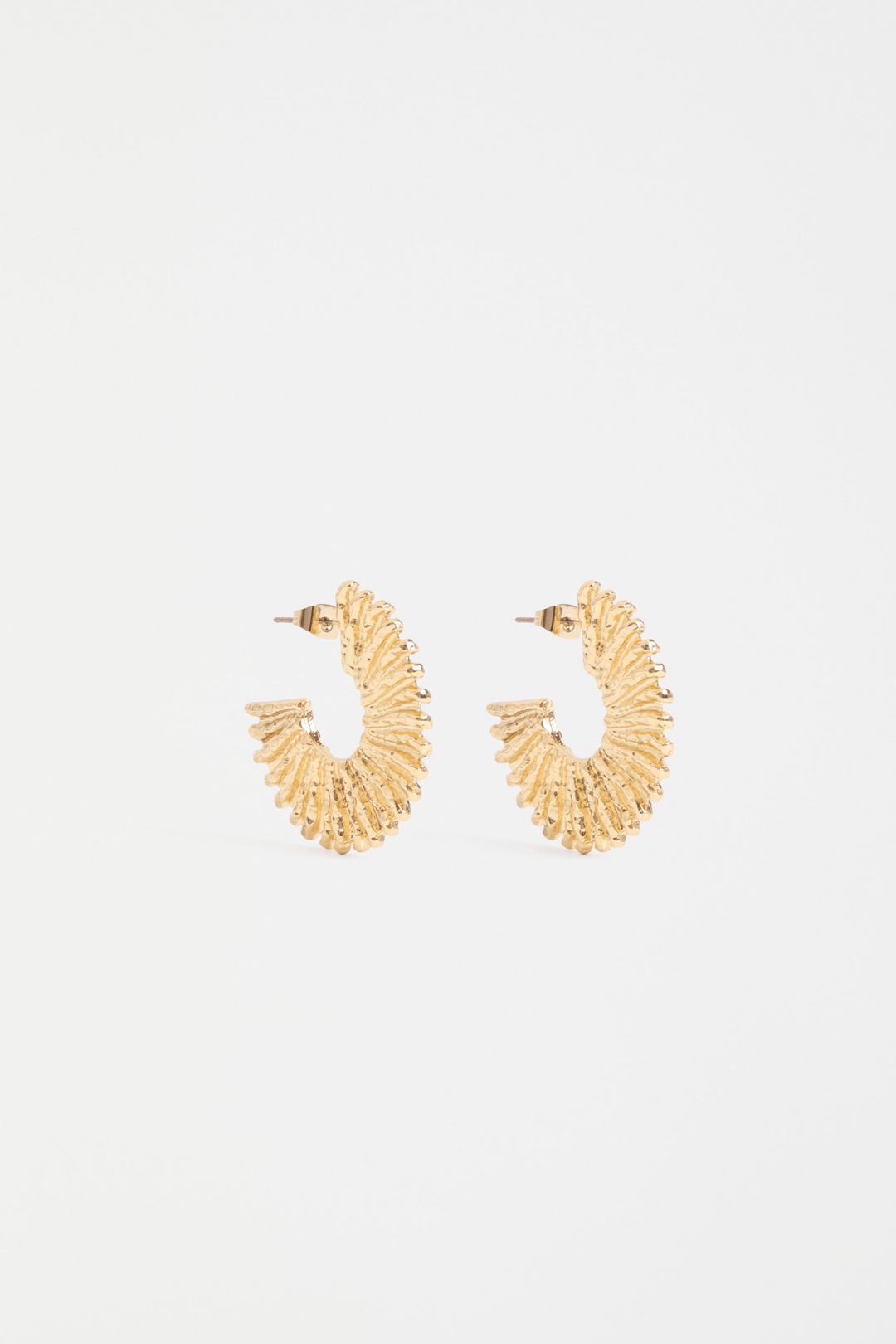 ELK JEWELLERY GOLD KRUSEN HOOP EARRING - E0475