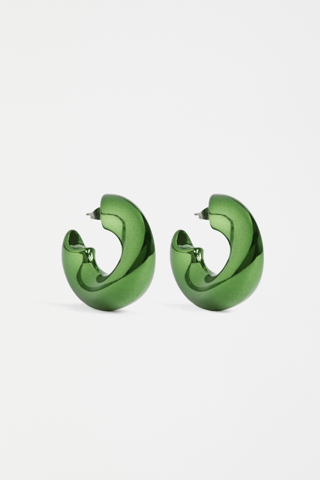 ELK JEWELLERY GREEN ASKLA HOOP EARRING - E0508