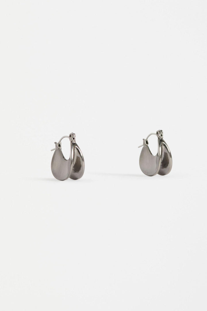 ELK JEWELLERY GUNMETAL APENN SMALL HOOP EARRING - E0583