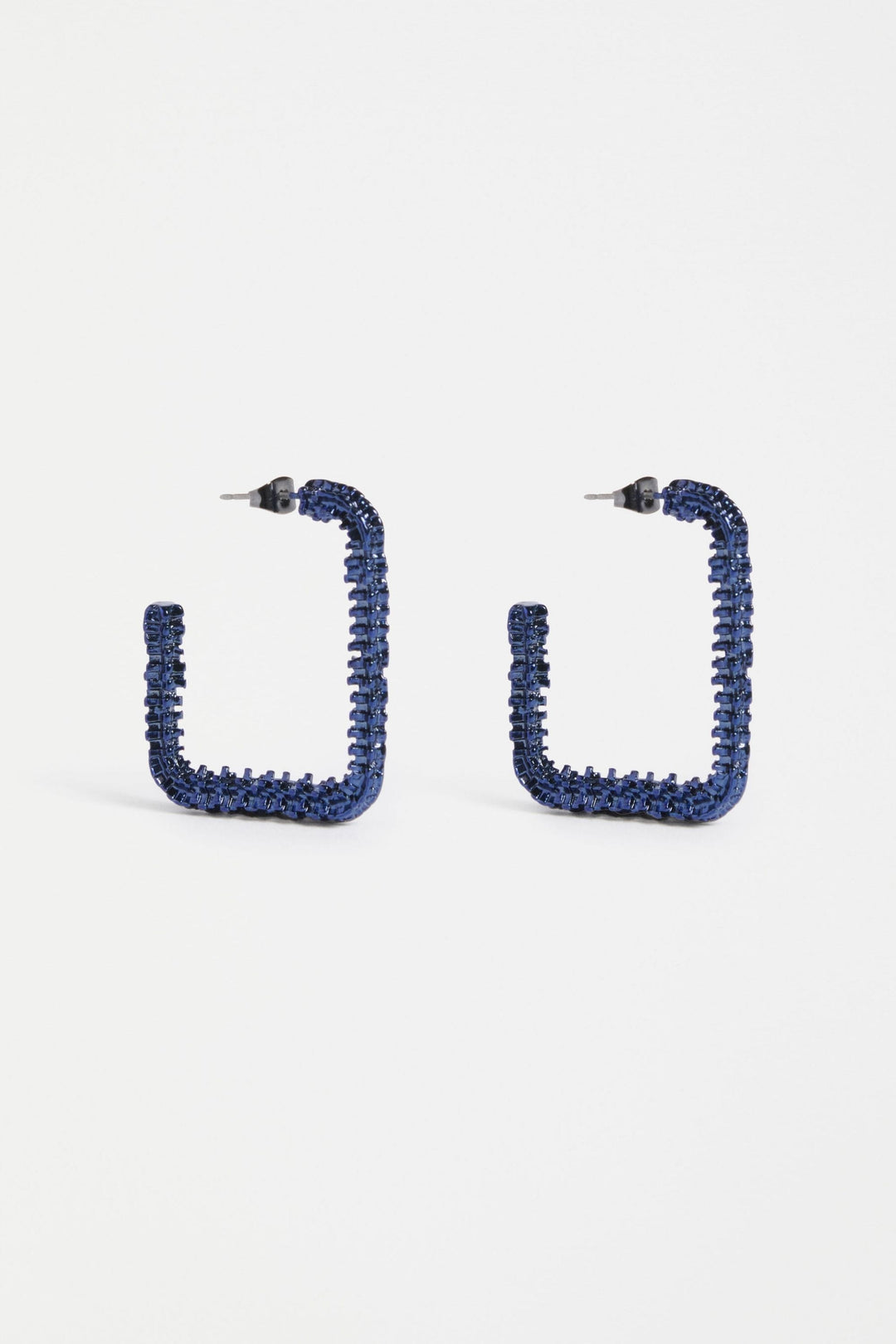 ELK JEWELLERY NAVY HIVA LARGE HOOP EARRING - E0630