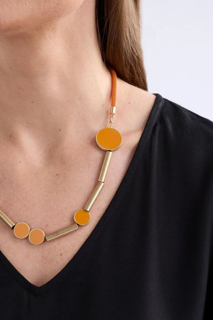ELK JEWELLERY ORANGE MALJ NECKLACE - N0282