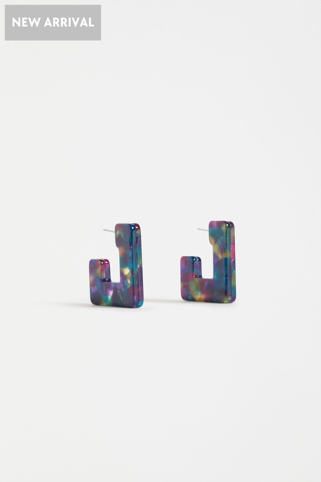 ELK JEWELLERY PEACOCK SPARI HOOP EARRING - E0576