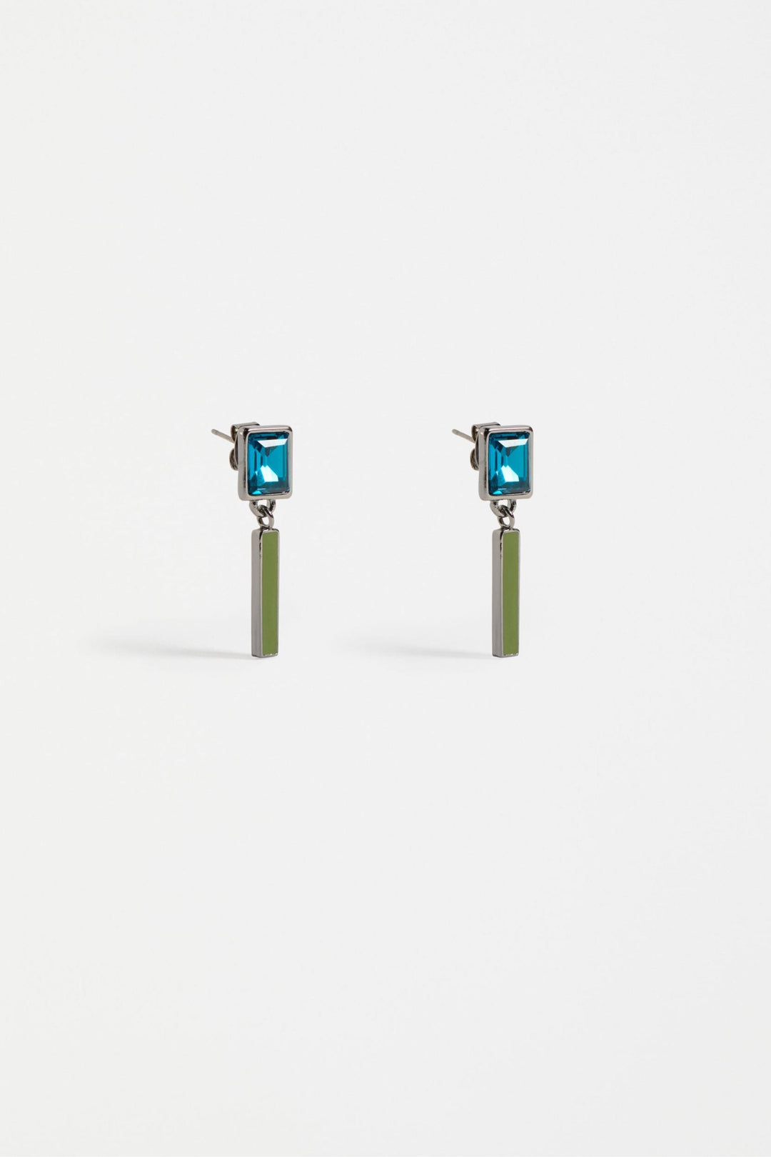 ELK JEWELLERY TEAL IVAL SHORT DROP EARRING - E0546