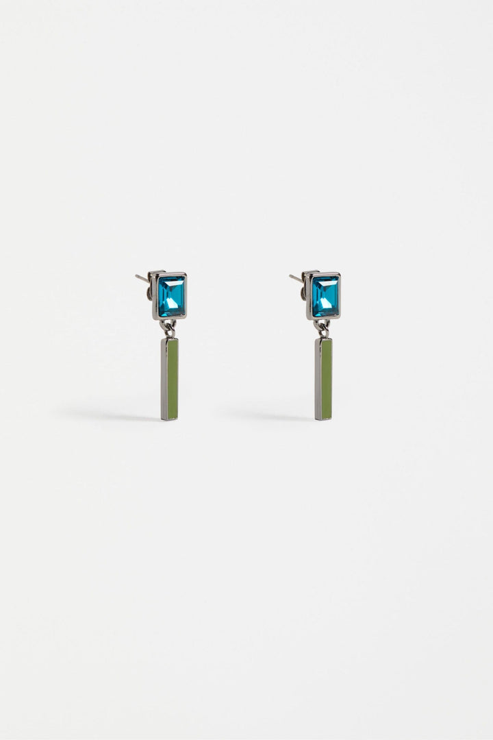 ELK JEWELLERY TEAL IVAL SHORT DROP EARRING - E0546