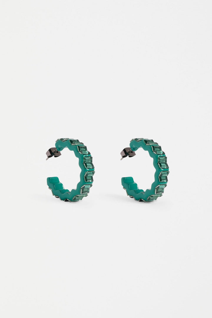 ELK JEWELLERY TEAL JOLLE HOOP EARRING - E0602