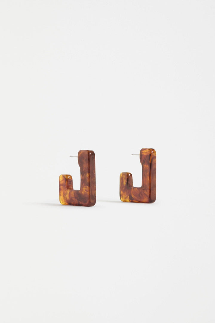 ELK JEWELLERY TORTOISE SPARI HOOP EARRING - E0576