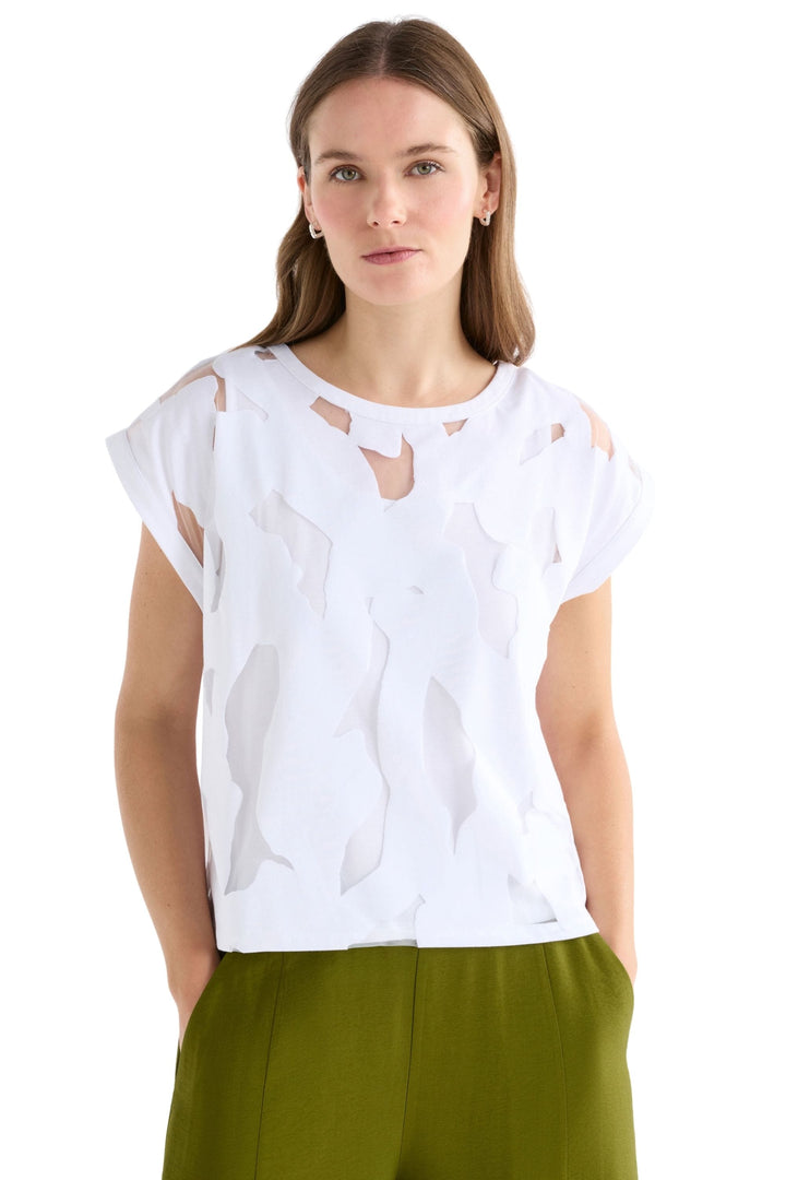 ELK TOP WHITE / 8 VARR BURNOUT TOP - A1645