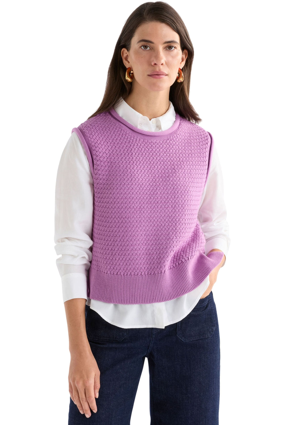 ELK VEST VIOLET / XS/S NAYA KNIT VEST - K0217