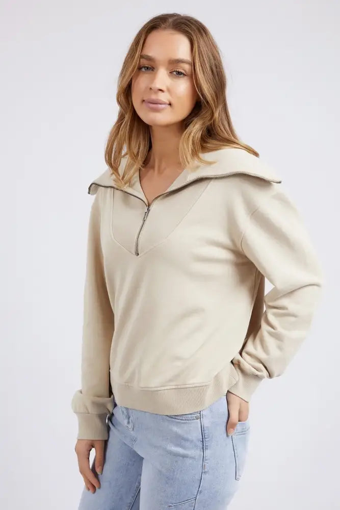 ELLIDY ZIP CREW - 55X0193 TRACK TOP