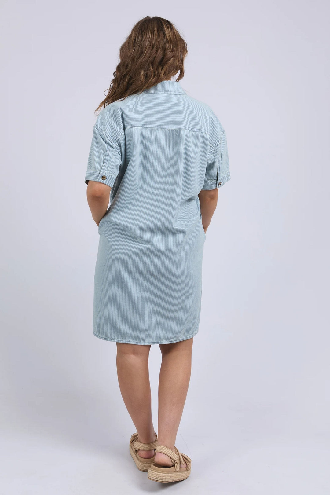 ELM DRESS JENNA STRIPE DENIM DRESS - 81D1505