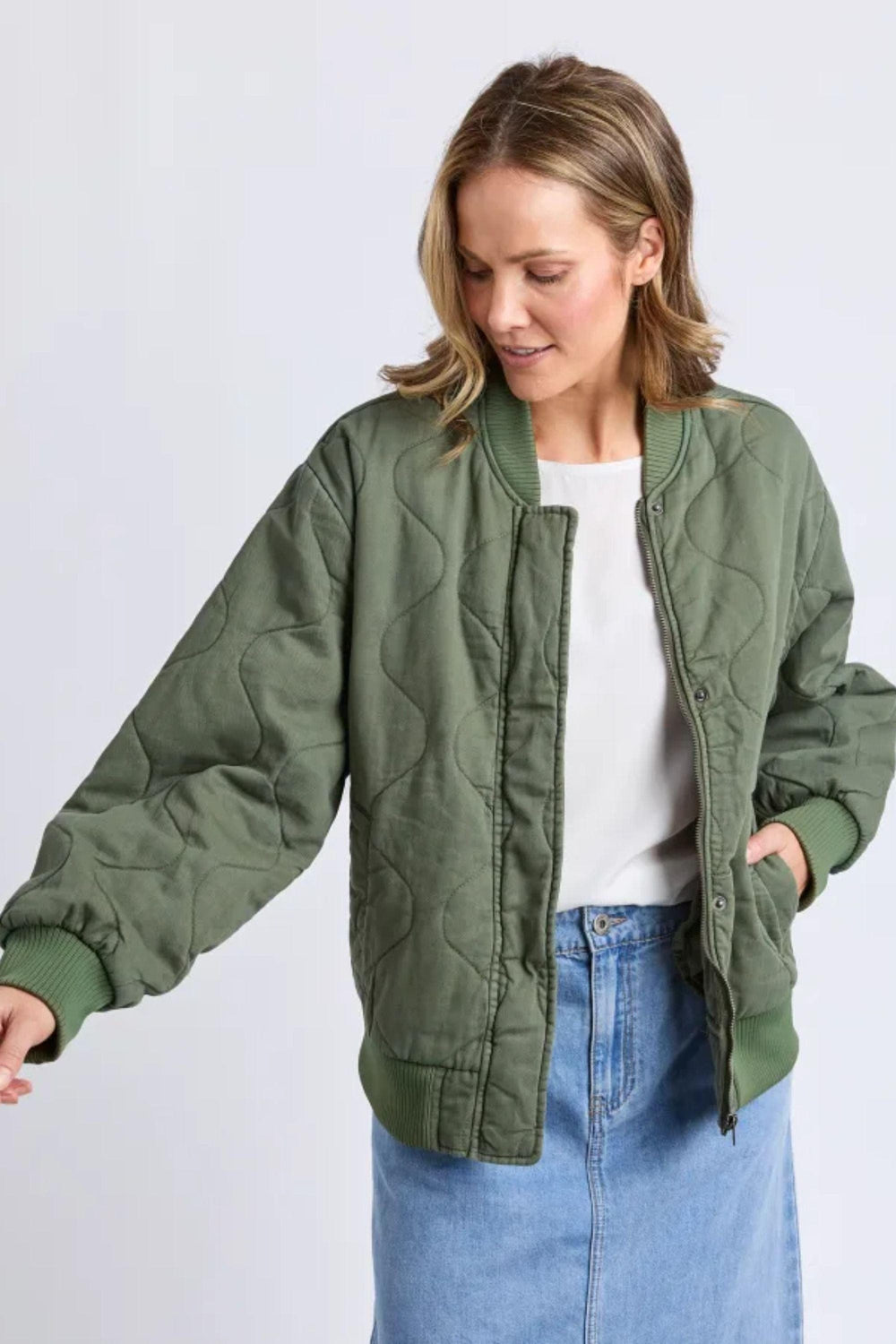 ELM JACKET JEAN BOMBER JACKET - 8177047