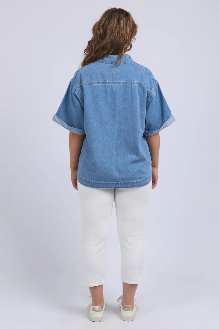ELM SHIRT ANNIKA SS DENIM SHIRT - 81D1545