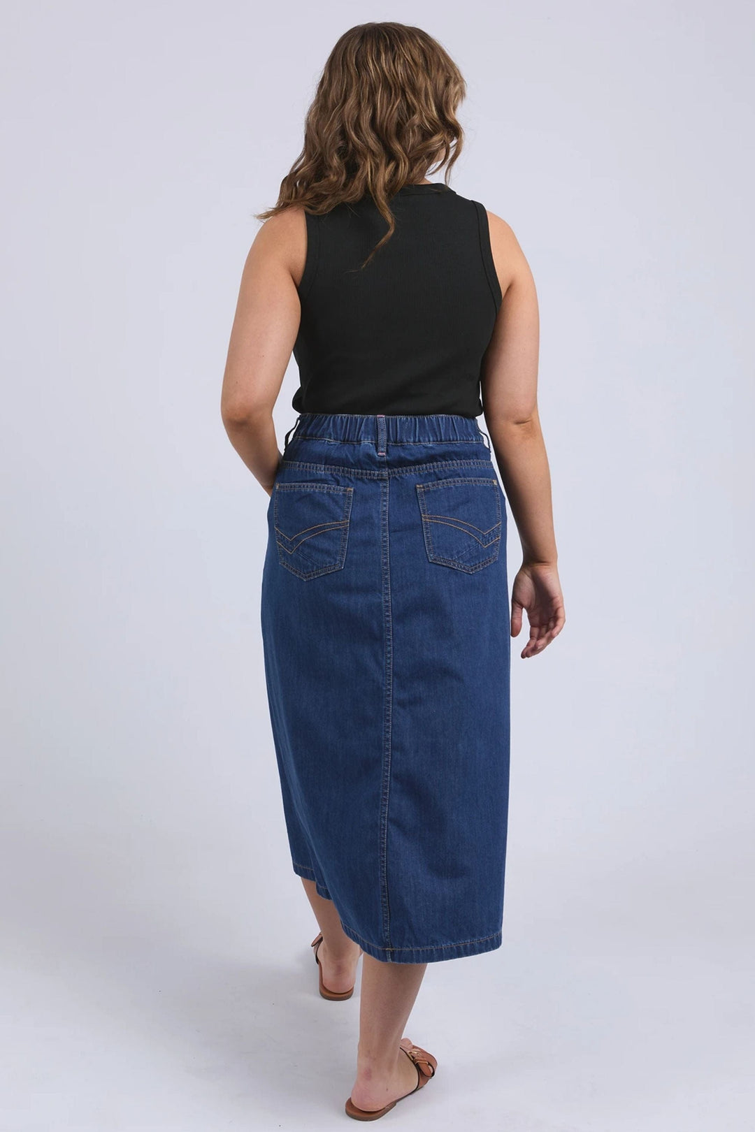 ELM SKIRT SCALLOP EDGE DENIM SKIRT - 81D1495