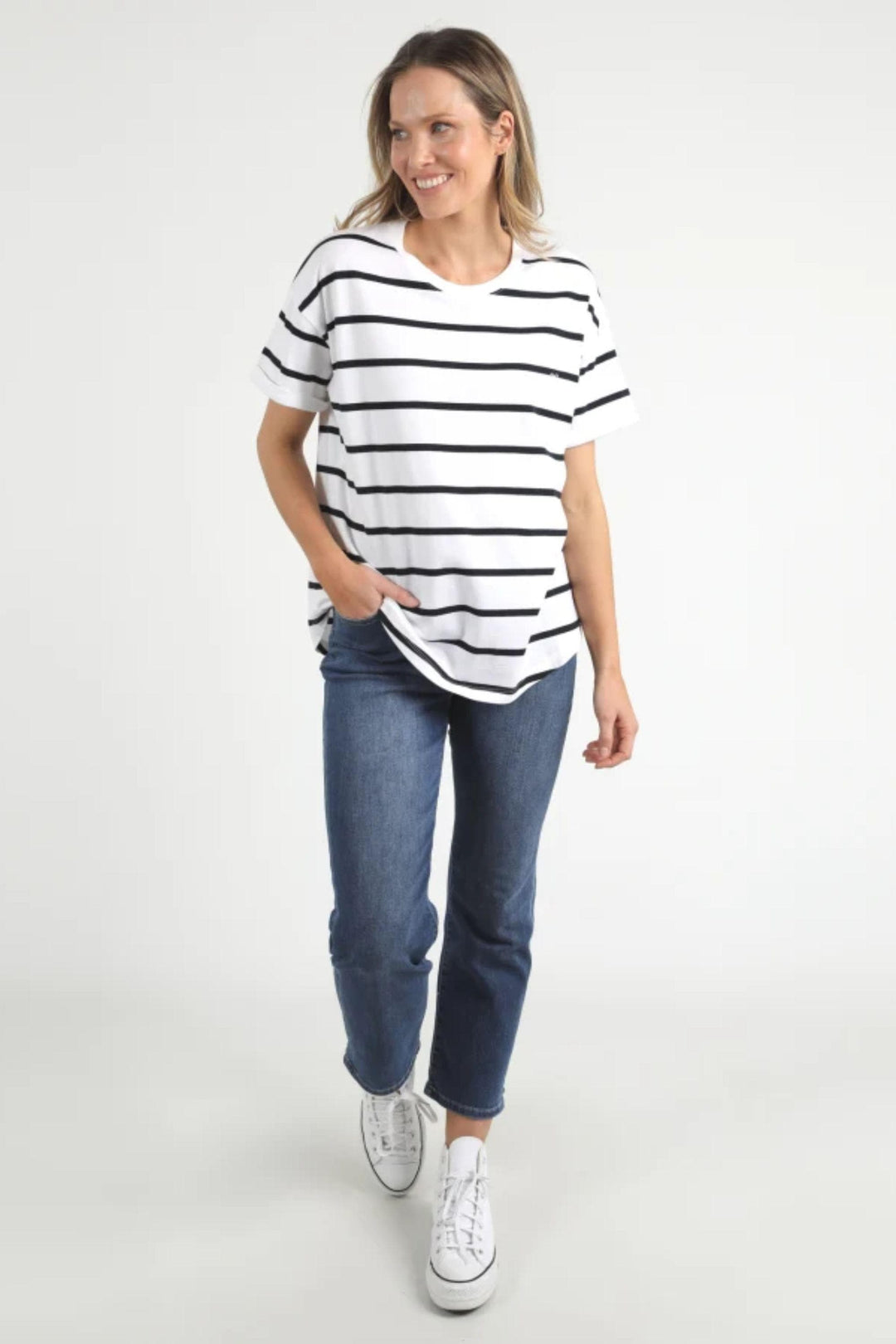 ELM T-SHIRT HALLI STRIPE TEE - 81X4453