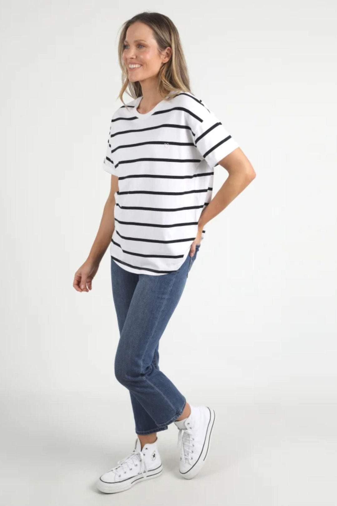 ELM T-SHIRT HALLI STRIPE TEE - 81X4453