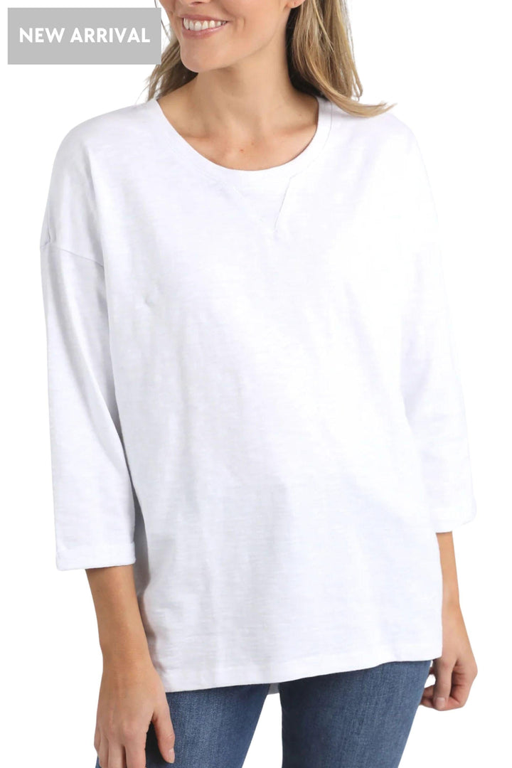 ELM TOP 6 / WHITE ANNIE 3/4 SLV TEE - 81X4134