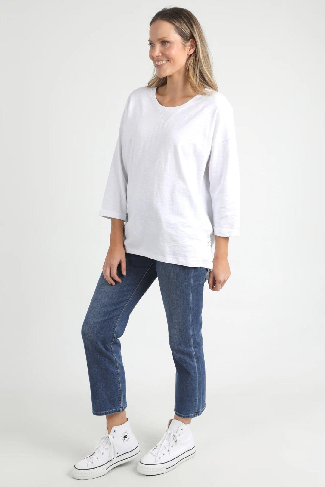 ELM TOP ANNIE 3/4 SLV TEE - 81X4134