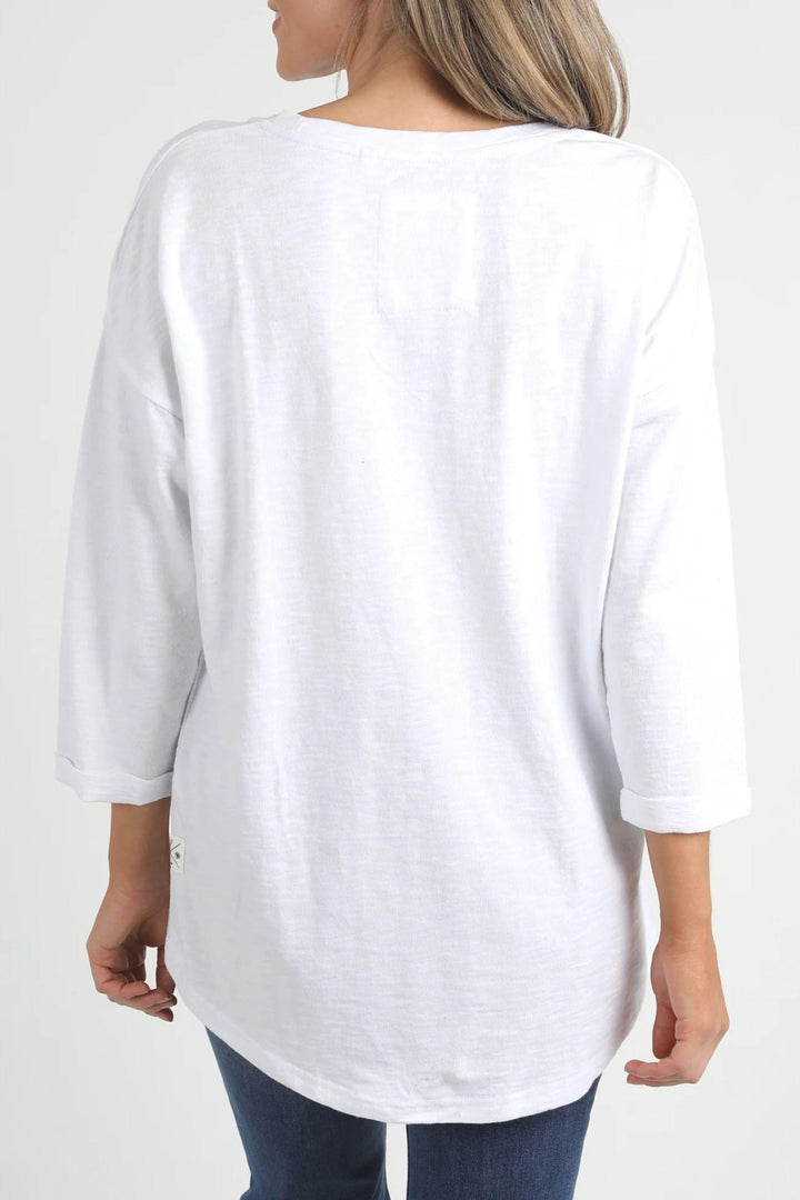 ELM TOP ANNIE 3/4 SLV TEE - 81X4134