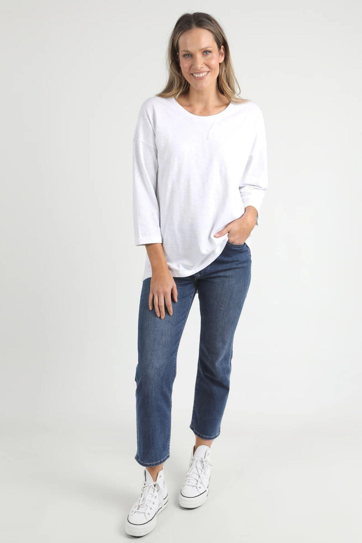 ELM TOP ANNIE 3/4 SLV TEE - 81X4134