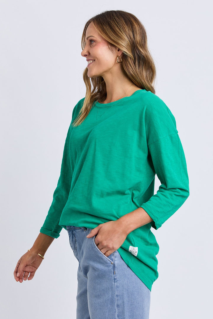 ELM TOP ANNIE 3/4 SLV TEE - 81X4134