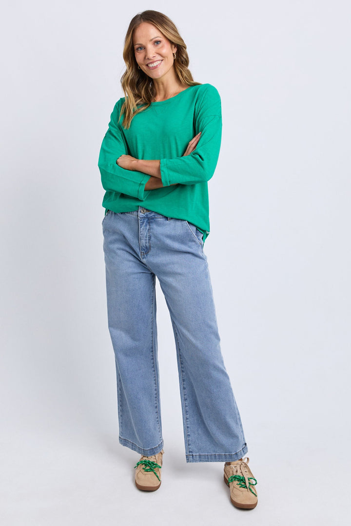 ELM TOP ANNIE 3/4 SLV TEE - 81X4134