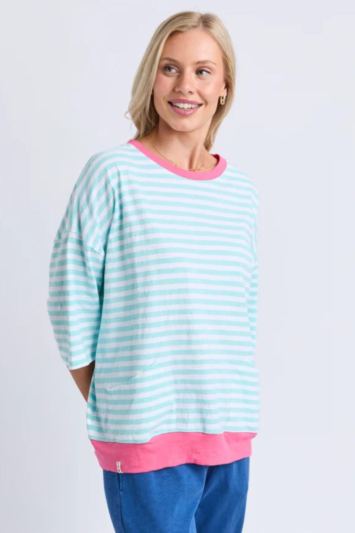 ELM TOP MAZIE STRIPE SWEAT - 81X4496