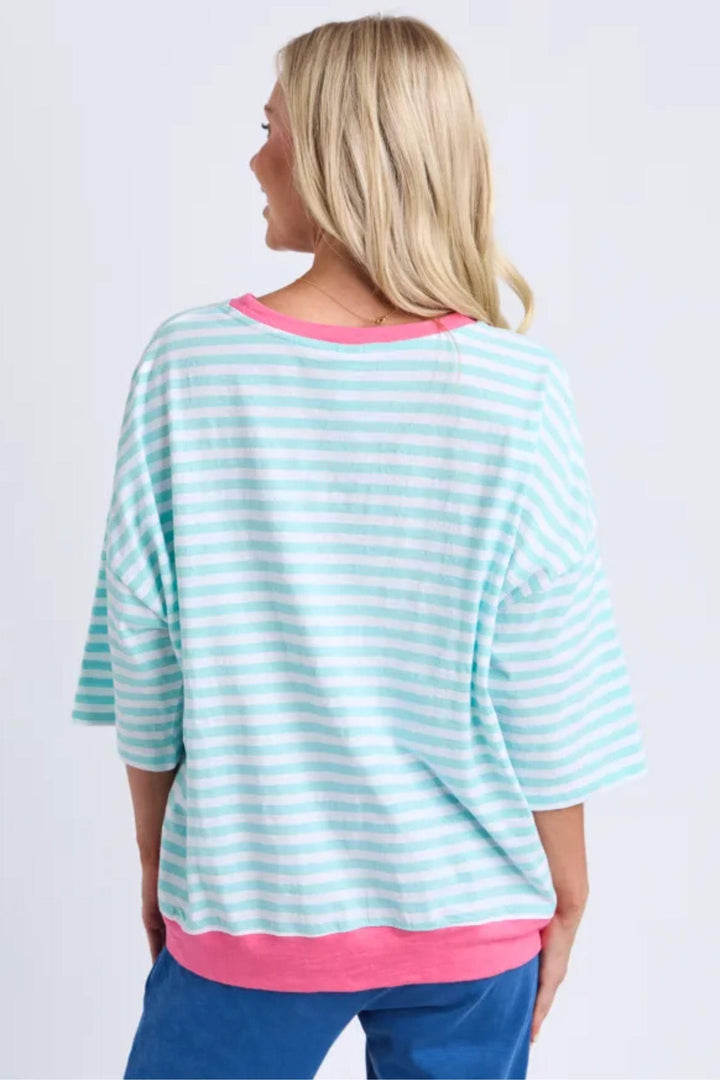 ELM TOP MAZIE STRIPE SWEAT - 81X4496