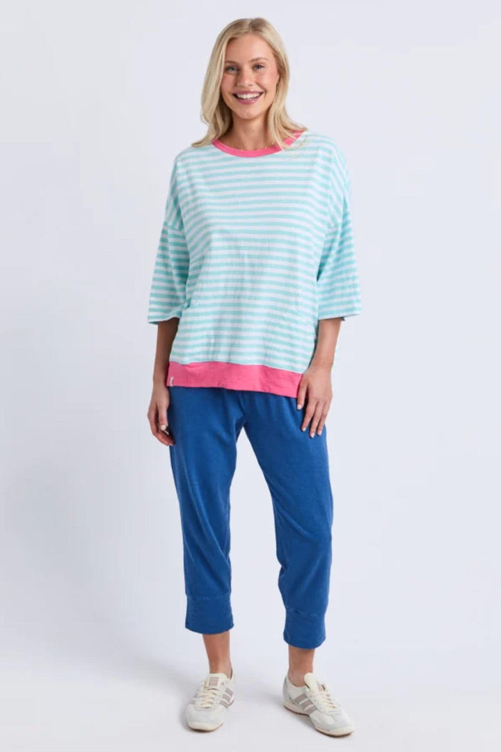 ELM TOP MAZIE STRIPE SWEAT - 81X4496