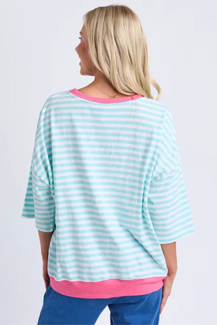 ELM TOP MAZIE STRIPE SWEAT - 81X4496