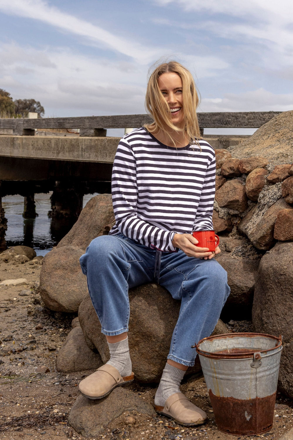 ELM TOP RIVIERA LS TEE - 8177084