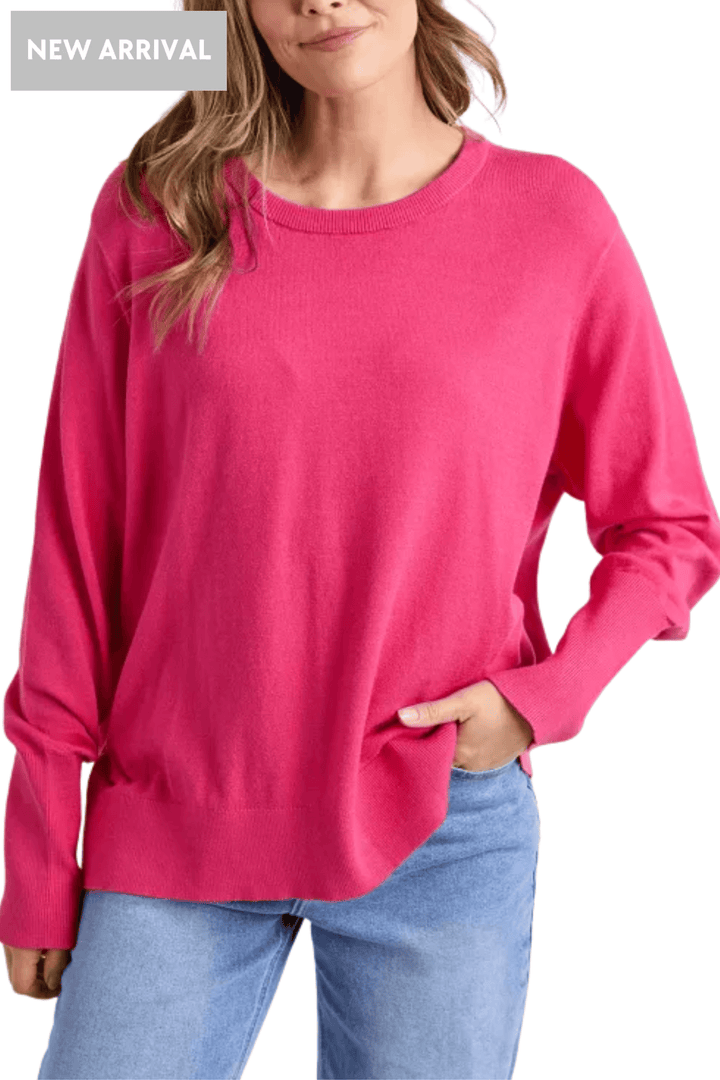 ELM TOP SUNNY LS KNIT TOP - 8177038