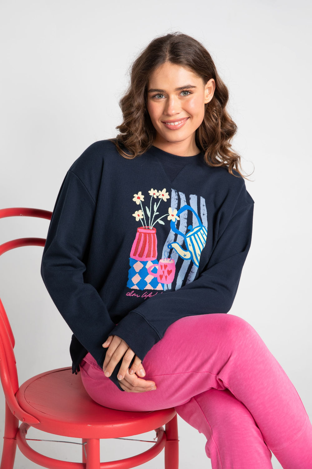 ELM TRACK TOP FILL YOUR CUP CREW - 8177080