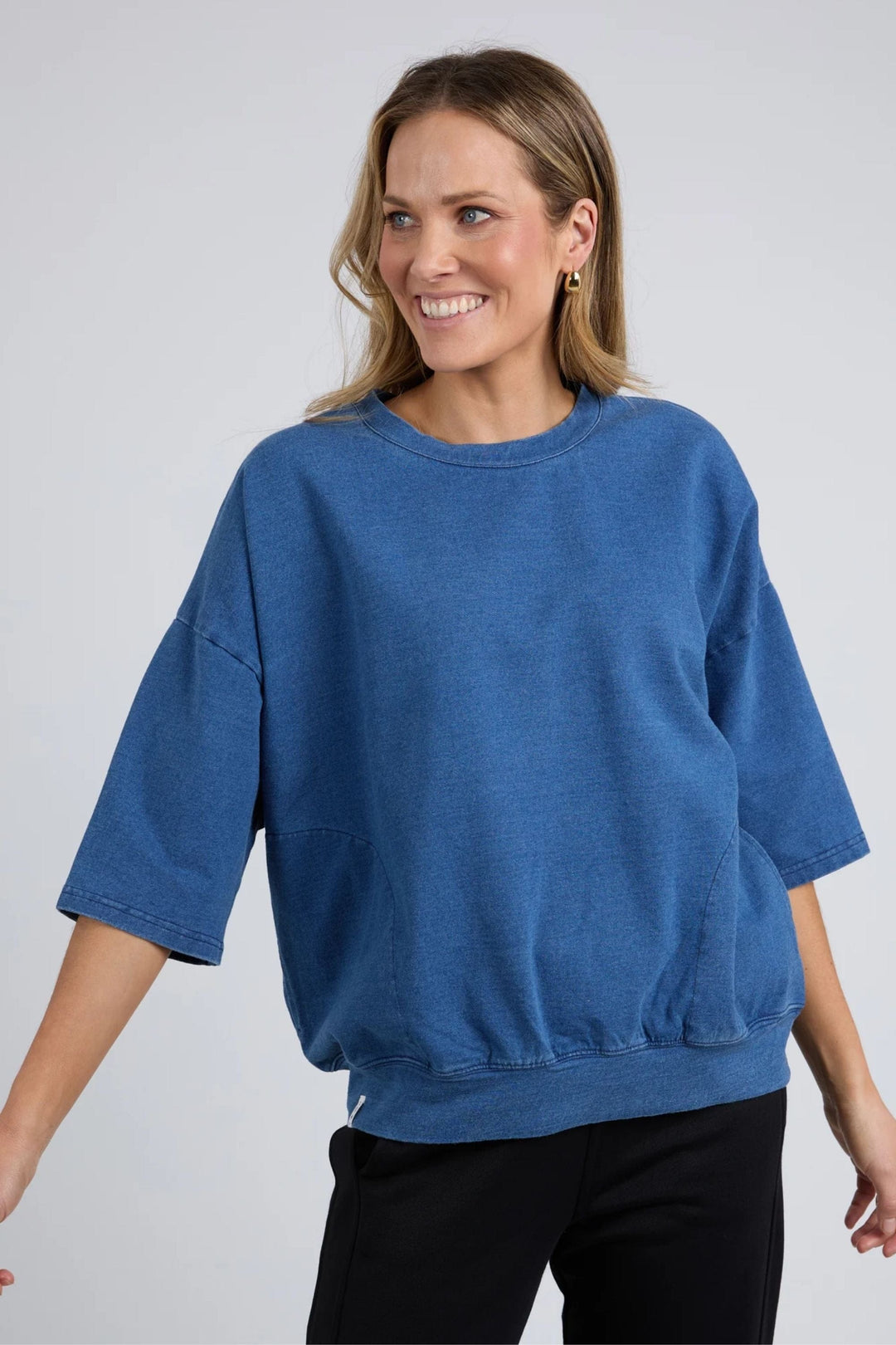 ELM TRACK TOP MAZIE SWEAT DENIM LOOK - 81X4479