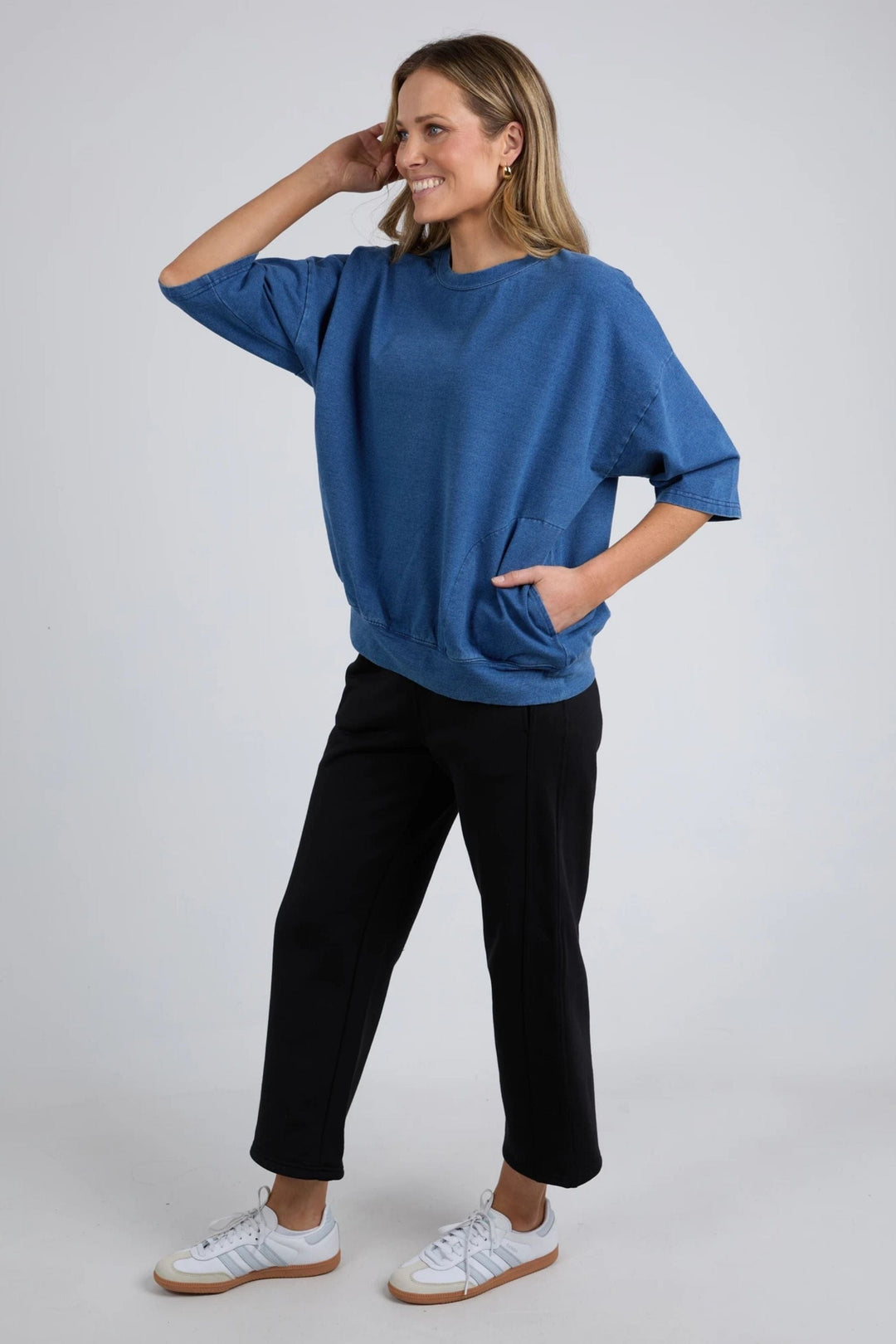 ELM TRACK TOP MAZIE SWEAT DENIM LOOK - 81X4479