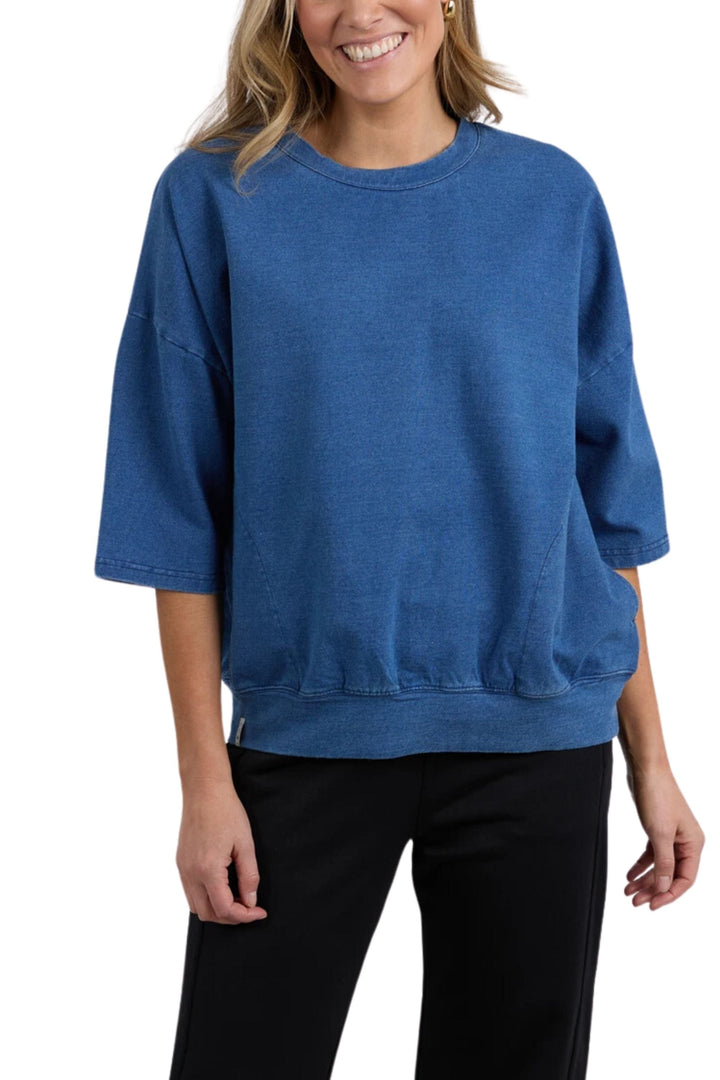 ELM TRACK TOP MAZIE SWEAT DENIM LOOK - 81X4479
